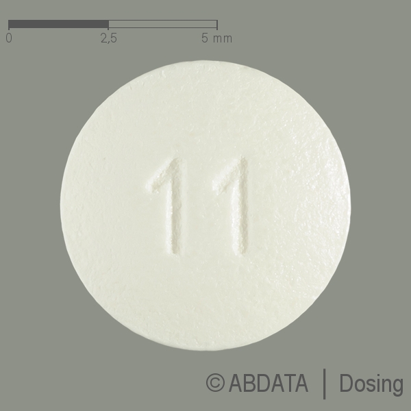 Produktabbildungen für DONEPEZIL-HCl PUREN 5 mg Filmtabletten in der Vorder-, Hinter- und Seitenansicht.