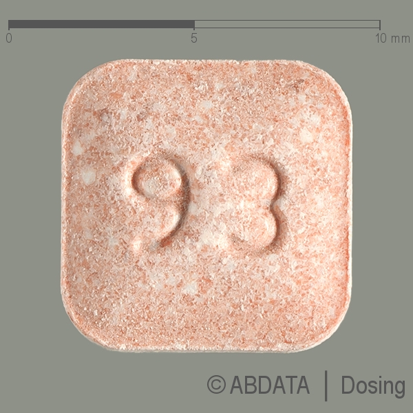 Produktabbildungen für MONTELUKAST AbZ 5 mg Kautabletten in der Vorder-, Hinter- und Seitenansicht.