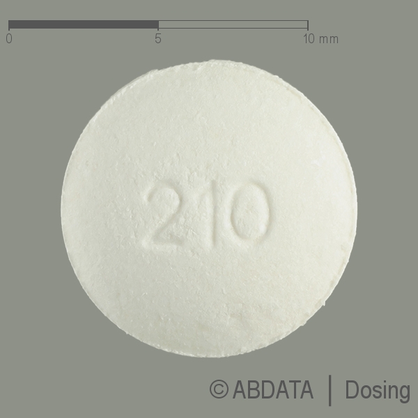 Produktabbildungen für PRAMIPEXOL-neuraxpharm 2,1 mg Retardtabletten in der Vorder-, Hinter- und Seitenansicht.