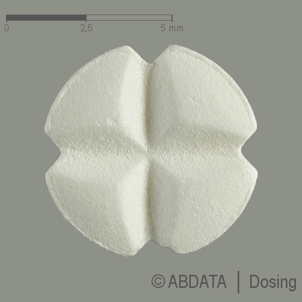 Produktabbildungen für TOPIRAMAT AL 25 mg Filmtabletten in der Vorder-, Hinter- und Seitenansicht.