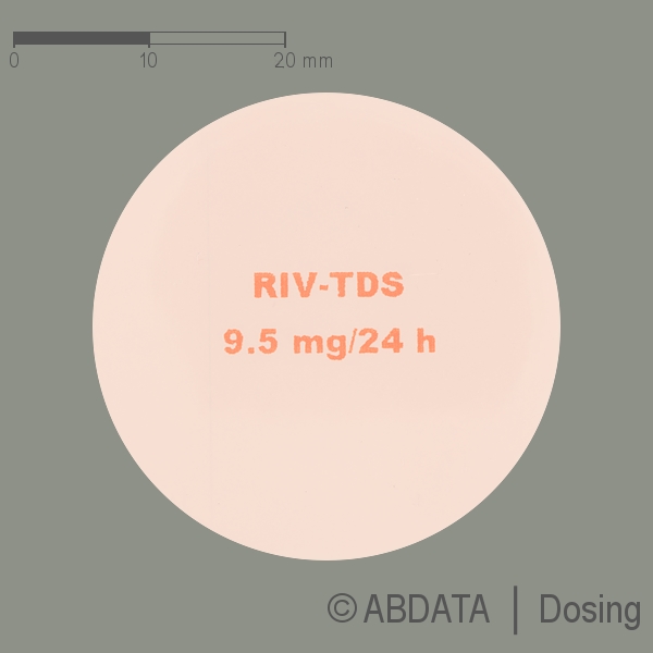 Produktabbildungen für RIVASTIGMIN AL 9,5 mg/24 Std. transderm.Pflaster in der Vorder-, Hinter- und Seitenansicht.