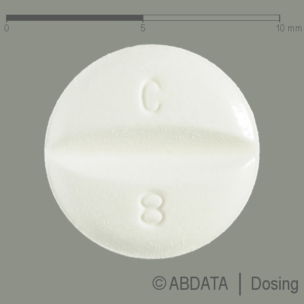 Produktabbildungen für CANDESARTANCILEXETIL-CT 8 mg Tabletten in der Vorder-, Hinter- und Seitenansicht.