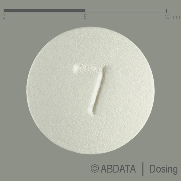 Produktabbildungen für BISOPROLOL PUREN 7,5 mg Filmtabletten in der Vorder-, Hinter- und Seitenansicht.