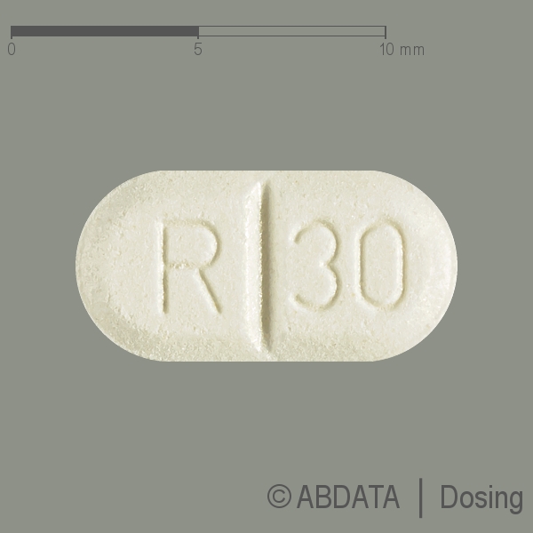 Produktabbildungen für RAMIPRIL-1A Pharma plus 5 mg/25 mg Tabletten in der Vorder-, Hinter- und Seitenansicht.