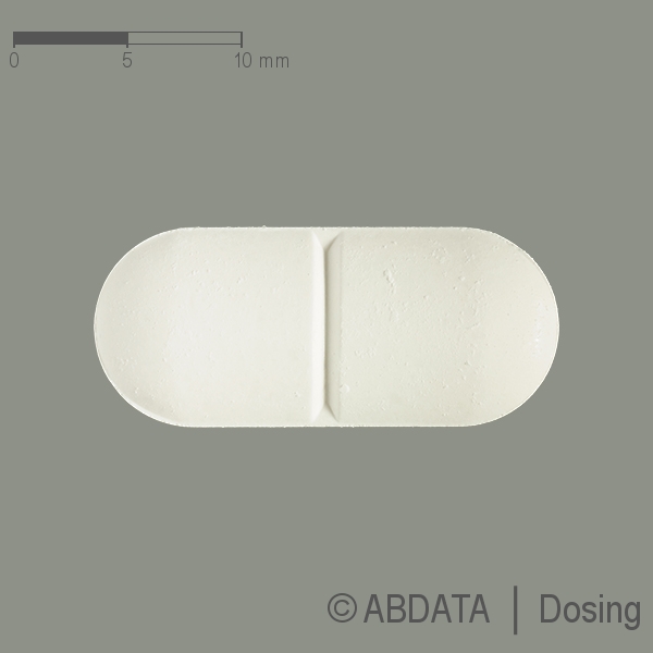 Produktabbildungen für ACICLOSTAD 800 mg Tabletten in der Vorder-, Hinter- und Seitenansicht.