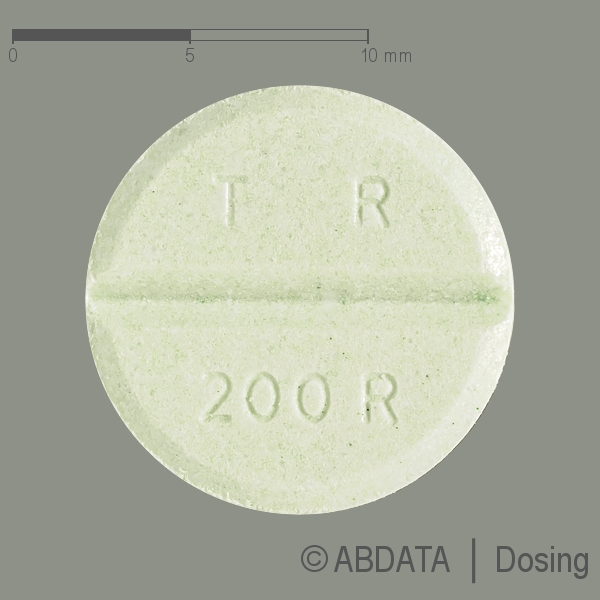 Produktabbildungen für TRAMADOL 200 ret-1A Pharma Retardtabletten in der Vorder-, Hinter- und Seitenansicht.