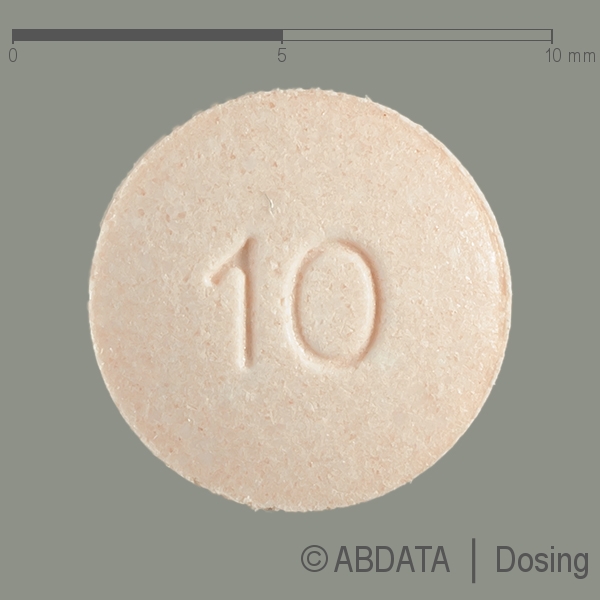 Produktabbildungen für ARPOYA 10 mg Tabletten in der Vorder-, Hinter- und Seitenansicht.