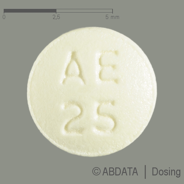 Produktabbildungen für AZATHIOPRIN dura N 25 mg Filmtabletten in der Vorder-, Hinter- und Seitenansicht.