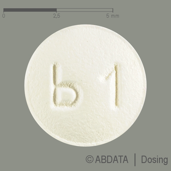 Produktabbildungen für BISOPROLOL Accord Healthcare 2,5 mg Filmtabletten in der Vorder-, Hinter- und Seitenansicht.