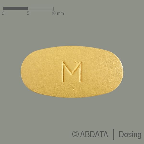 Produktabbildungen für VALSARTAN/HCT Mylan 320 mg/25 mg Filmtabletten in der Vorder-, Hinter- und Seitenansicht.