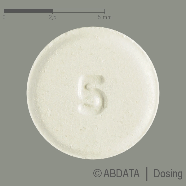 Produktabbildungen für RIZATRIPTAN lingual-1A Pharma 5 mg Schmelztabl. in der Vorder-, Hinter- und Seitenansicht.