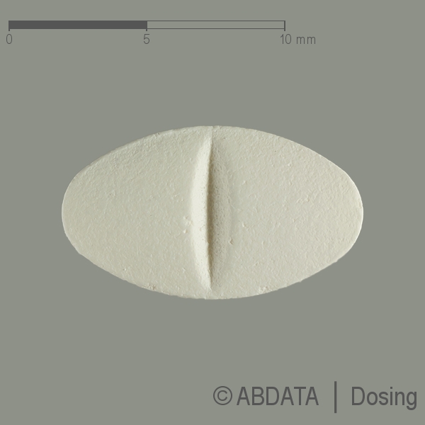 Produktabbildungen für LOSARTAN-ratiopharm 50 mg Filmtabletten in der Vorder-, Hinter- und Seitenansicht.