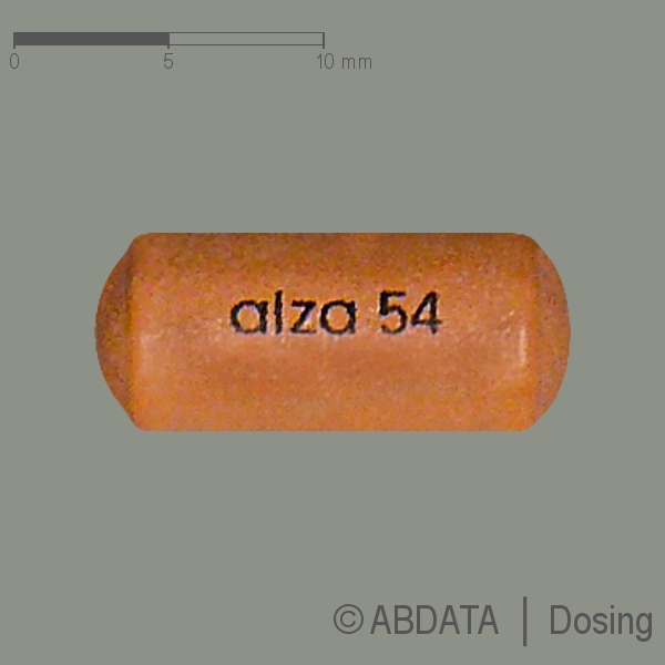 Produktabbildungen für CONCERTA 54 mg Retardtabletten in der Vorder-, Hinter- und Seitenansicht.