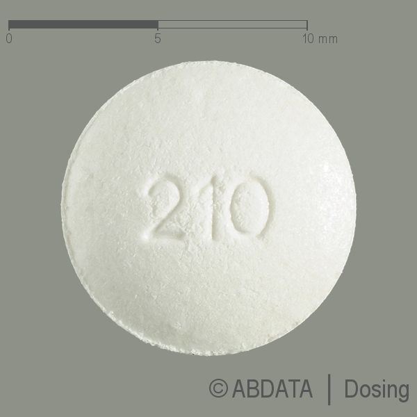 Produktabbildungen für PRAMIPEXOL-ratiopharm 2,10 mg Retardtabletten in der Vorder-, Hinter- und Seitenansicht.