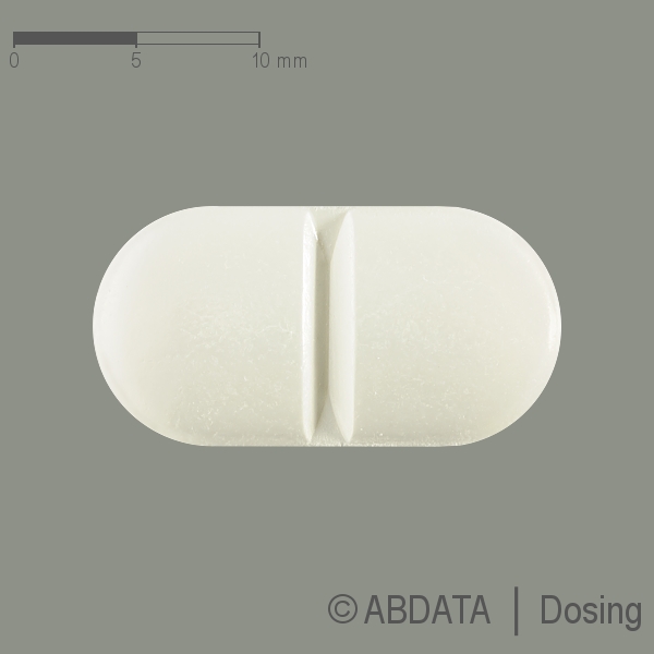 Produktabbildungen für ESLICARBAZEPIN-neuraxpharm 800 mg Tabletten in der Vorder-, Hinter- und Seitenansicht.