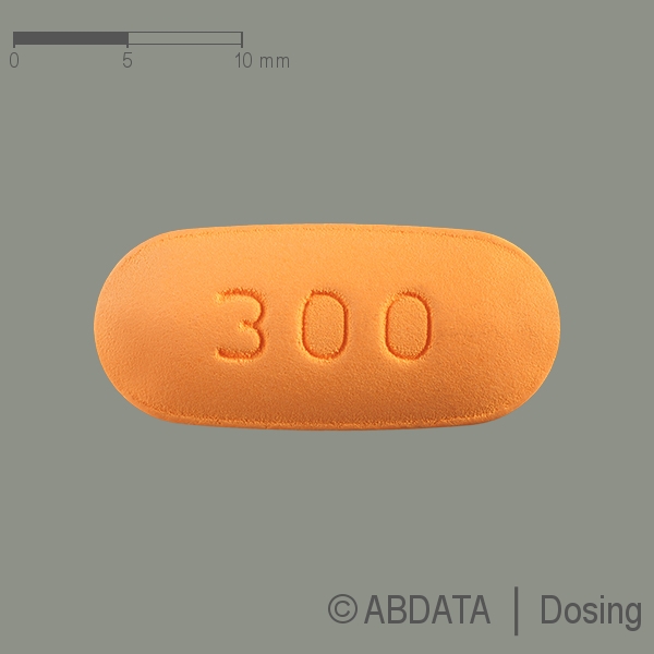 Produktabbildungen für ABACAVIR/Lamivudin Glenmark 600 mg/300 mg Filmtab. in der Vorder-, Hinter- und Seitenansicht.