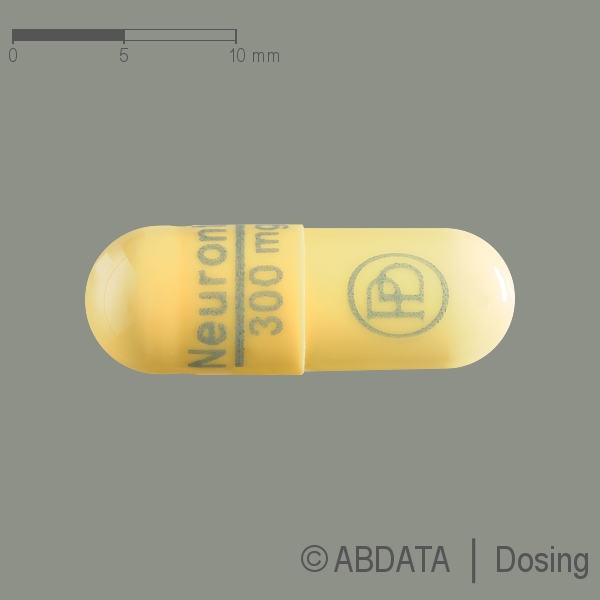 Produktabbildungen für NEURONTIN 300 mg Hartkapseln in der Vorder-, Hinter- und Seitenansicht.