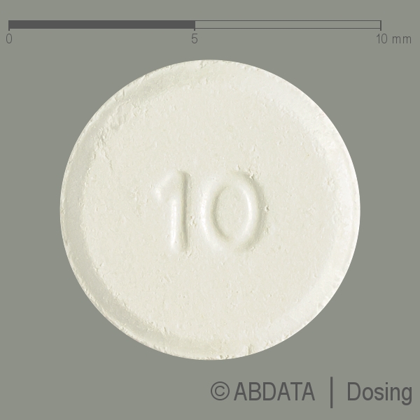 Produktabbildungen für RIZATRIPTAN lingual-1A Pharma 10 mg Schmelztabl. in der Vorder-, Hinter- und Seitenansicht.