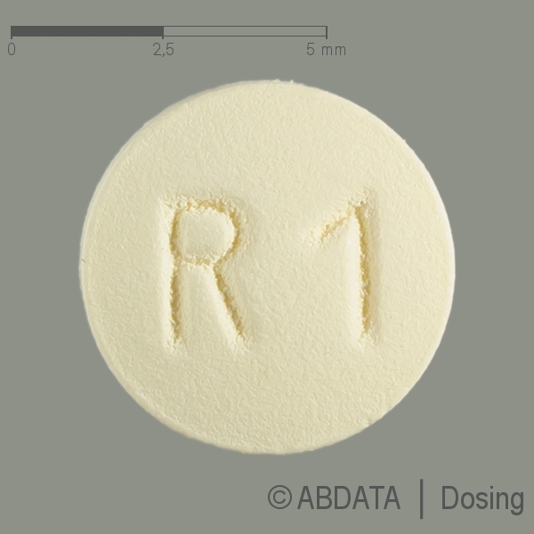 Produktabbildungen für ADEMPAS 1 mg Filmtabletten in der Vorder-, Hinter- und Seitenansicht.