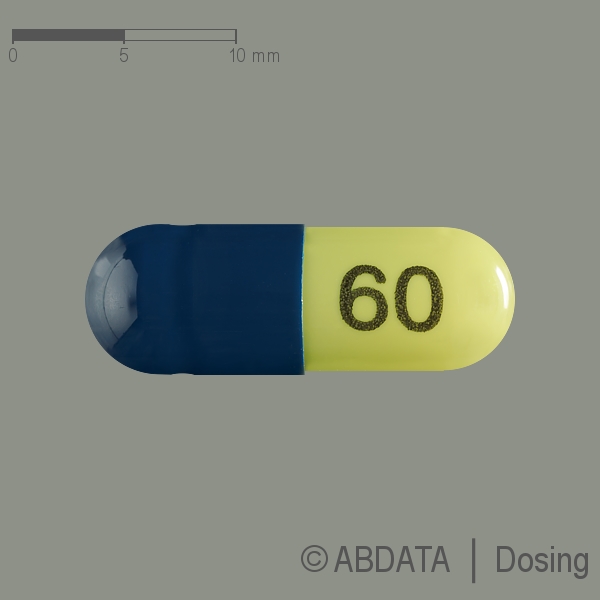 Produktabbildungen für DULOXETIN TAD 60 mg magensaftresistente Hartkaps. in der Vorder-, Hinter- und Seitenansicht.