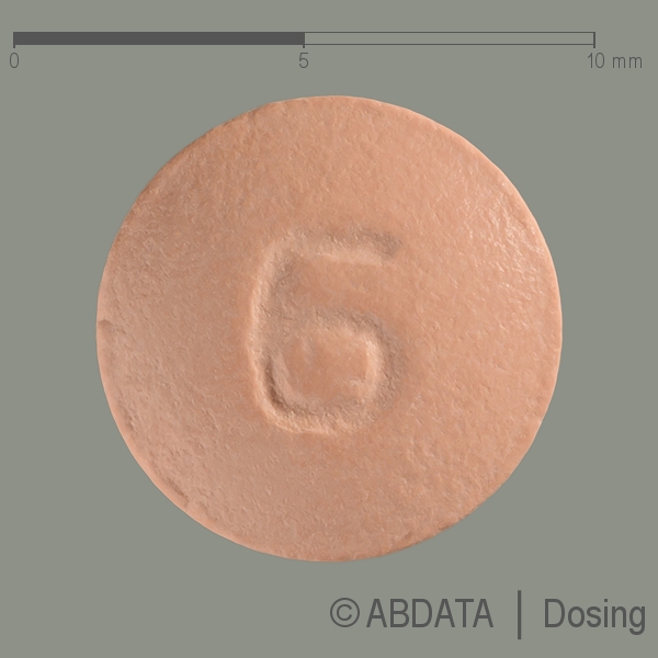 Produktabbildungen für FYCOMPA 6 mg Filmtabletten in der Vorder-, Hinter- und Seitenansicht.