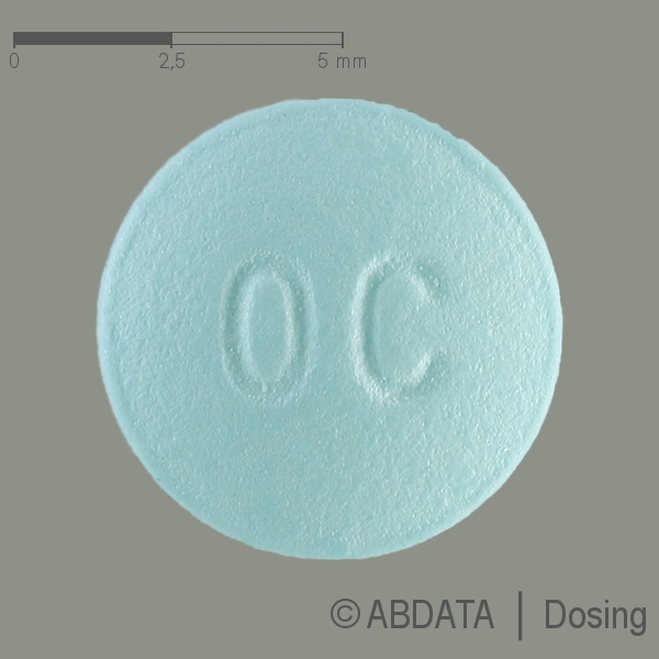 Produktabbildungen für OXYGESIC 5 mg Retardtabletten in der Vorder-, Hinter- und Seitenansicht.