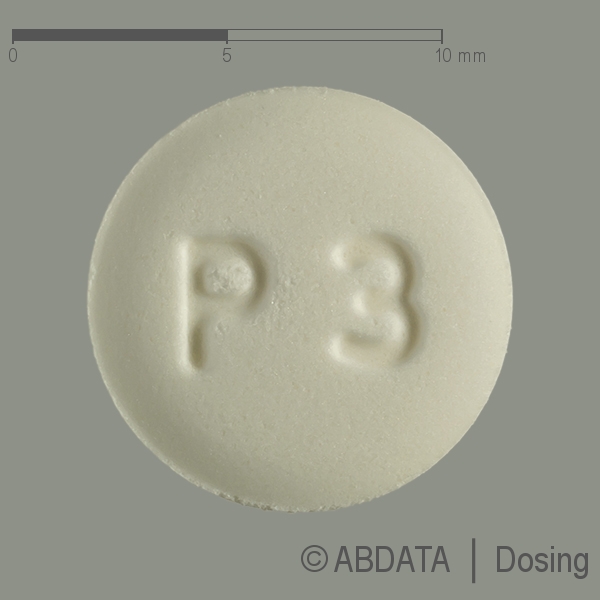 Produktabbildungen für OPRYMEA 1,05 mg Retardtabletten in der Vorder-, Hinter- und Seitenansicht.