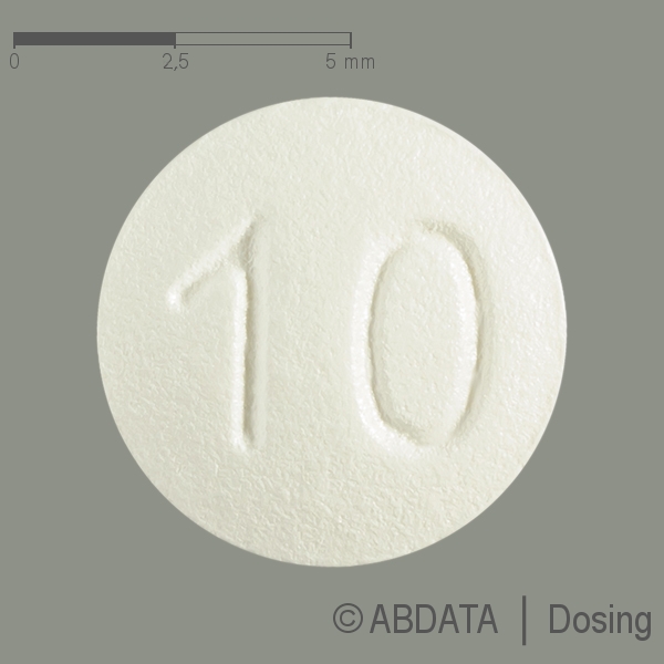 Produktabbildungen für ATORVASTATIN AXiromed 10 mg Filmtabletten in der Vorder-, Hinter- und Seitenansicht.