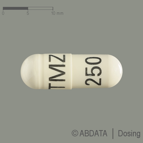 Produktabbildungen für TEMOZOLOMID Accord 250 mg Hartkapseln Sachets in der Vorder-, Hinter- und Seitenansicht.