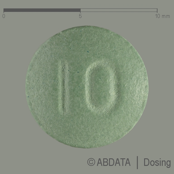 Produktabbildungen für FYCOMPA 10 mg Filmtabletten in der Vorder-, Hinter- und Seitenansicht.