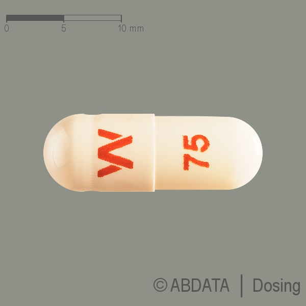 Produktabbildungen für TREVILOR retard 75 mg Hartkapseln retardiert in der Vorder-, Hinter- und Seitenansicht.