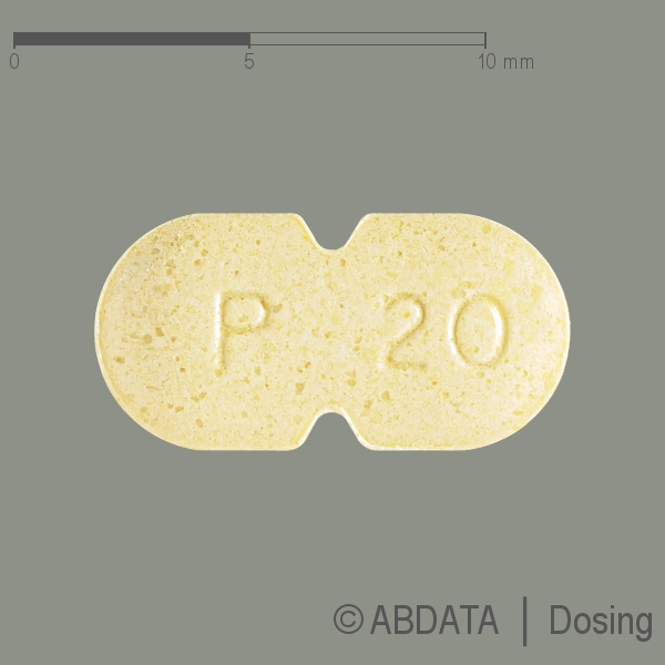 Produktabbildungen für PRAVASTATIN HEXAL 20 mg Tabletten in der Vorder-, Hinter- und Seitenansicht.