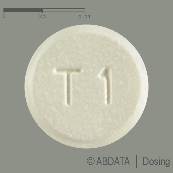 Produktabbildungen für CLONAZEPAM neuraxpharm 1 mg Tabletten in der Vorder-, Hinter- und Seitenansicht.