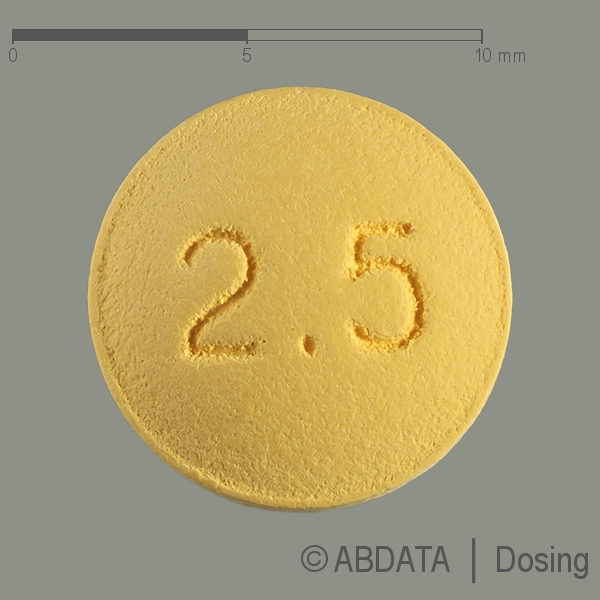 Produktabbildungen für FELODIPIN STADA 2,5 mg Retardtabletten in der Vorder-, Hinter- und Seitenansicht.