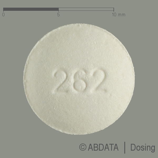 Produktabbildungen für PRAMIPEXOL-ratiopharm 2,62 mg Retardtabletten in der Vorder-, Hinter- und Seitenansicht.