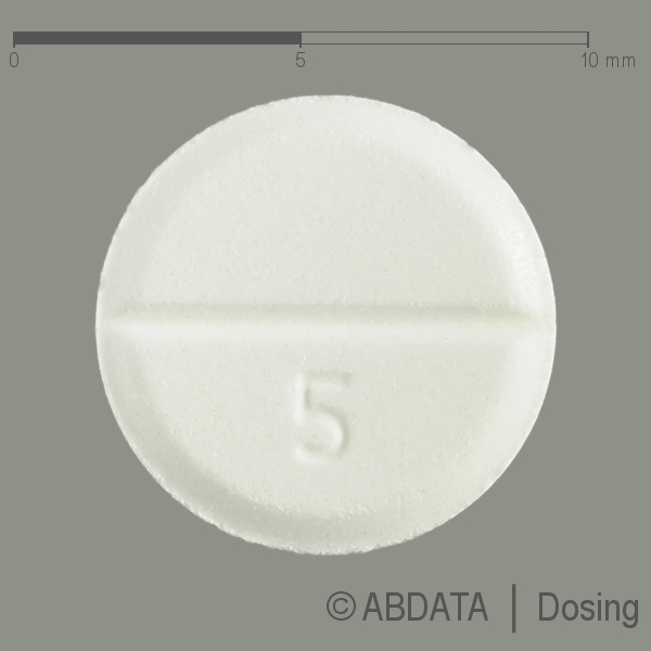 Produktabbildungen für OXYBUTYNIN-CT 5 mg Tabletten in der Vorder-, Hinter- und Seitenansicht.