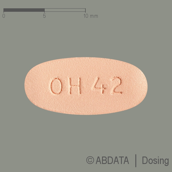 Produktabbildungen für OLMESARTAN comp.ratiopharm 40/25 mg Filmtabletten in der Vorder-, Hinter- und Seitenansicht.