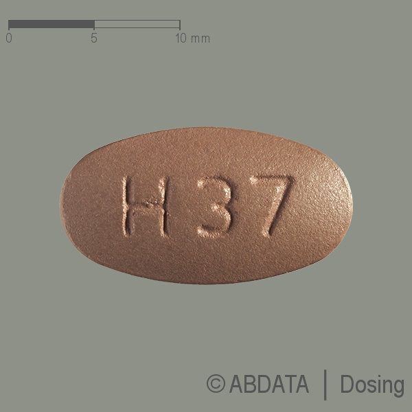 Produktabbildungen für IRBESARTAN/HCT Aurobindo 300/25 mg Filmtabletten in der Vorder-, Hinter- und Seitenansicht.