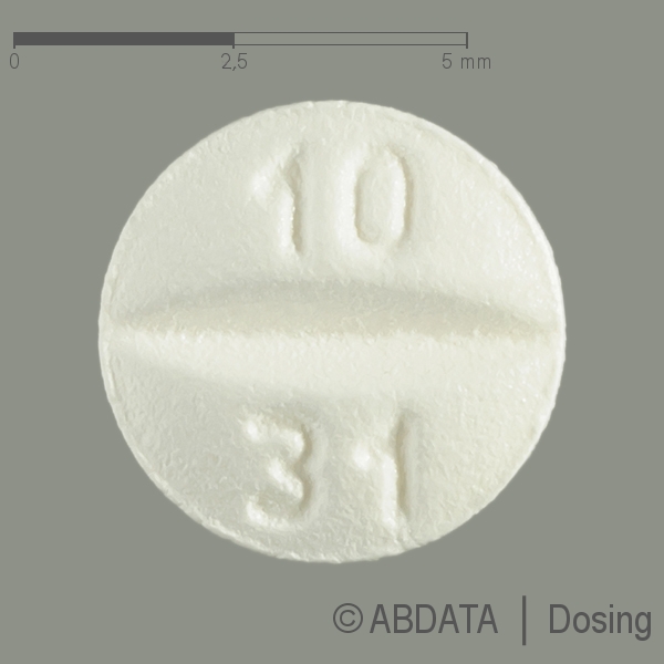 Produktabbildungen für TOPIRAMAT Heumann 25 mg Filmtabletten in der Vorder-, Hinter- und Seitenansicht.