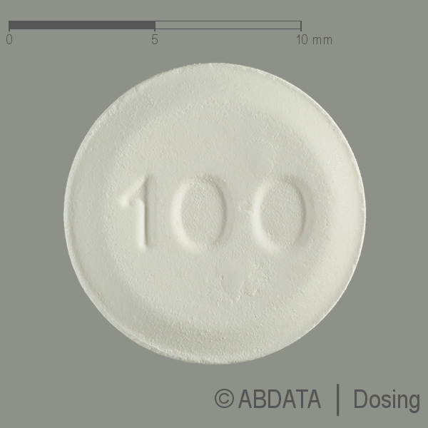 Produktabbildungen für LAMOTRIGIN Atid 100 mg Kautbl./Tbl.z.H.e.Sus.z.Ein in der Vorder-, Hinter- und Seitenansicht.