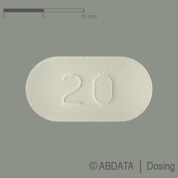 Produktabbildungen für MEMANTIN AbZ 20 mg Filmtabletten in der Vorder-, Hinter- und Seitenansicht.