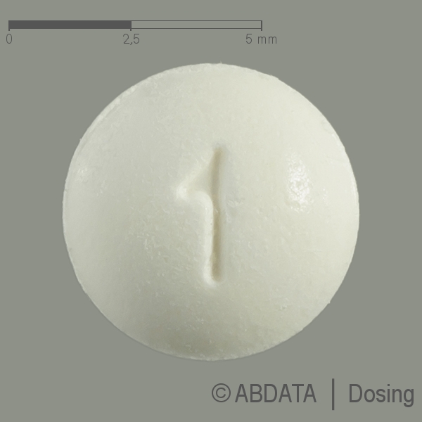 Produktabbildungen für FLUORETTEN 1,0 mg Tabletten in der Vorder-, Hinter- und Seitenansicht.