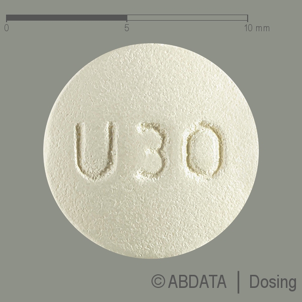 Produktabbildungen für ULIPRISTAL Aristo 30 mg Filmtabletten in der Vorder-, Hinter- und Seitenansicht.