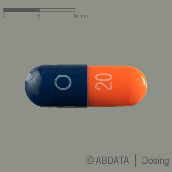 Produktabbildungen für OMEPRAZOL-ratiopharm NT 20 mg magensaftr.Hartkaps. in der Vorder-, Hinter- und Seitenansicht.