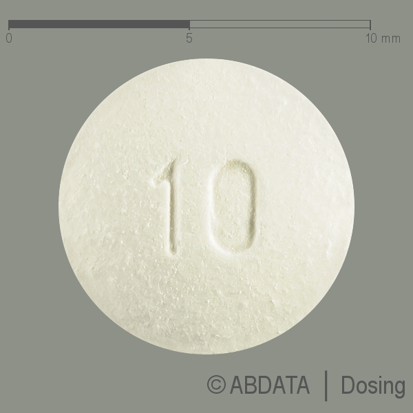 Produktabbildungen für ARIPIPRAZOL Zentiva 10 mg Tabletten in der Vorder-, Hinter- und Seitenansicht.