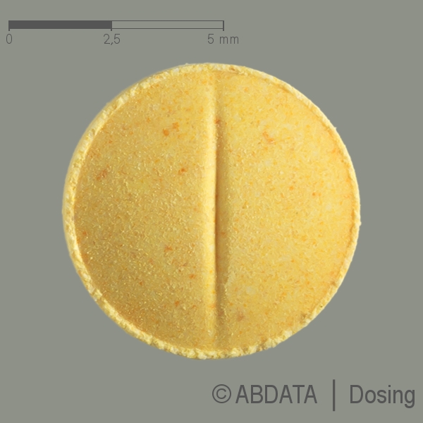 Produktabbildungen für FOLVERLAN 5 mg Tabletten in der Vorder-, Hinter- und Seitenansicht.
