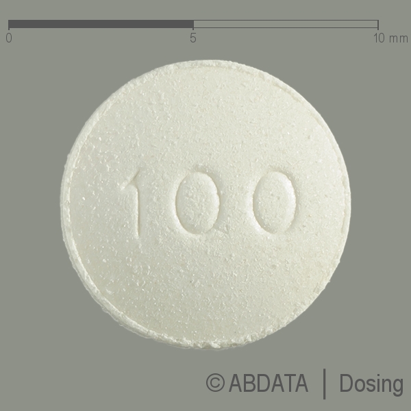 Produktabbildungen für L-THYROXIN AL 100 μg Tabletten in der Vorder-, Hinter- und Seitenansicht.