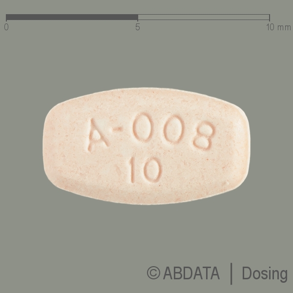 Produktabbildungen für ABILIFY 10 mg Tabletten in der Vorder-, Hinter- und Seitenansicht.