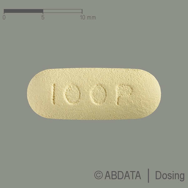 Produktabbildungen für POSACONAZOL-ratiopharm 100 mg magensaftres.Tab. in der Vorder-, Hinter- und Seitenansicht.