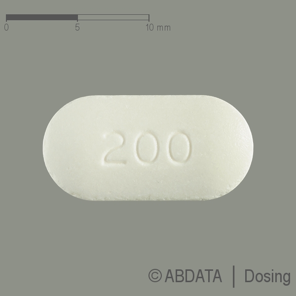Produktabbildungen für QUETIAPIN-neuraxpharm 200 mg Retardtabletten in der Vorder-, Hinter- und Seitenansicht.